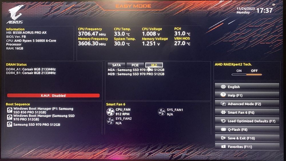 Gigabyte B550I Aorus Pro AX