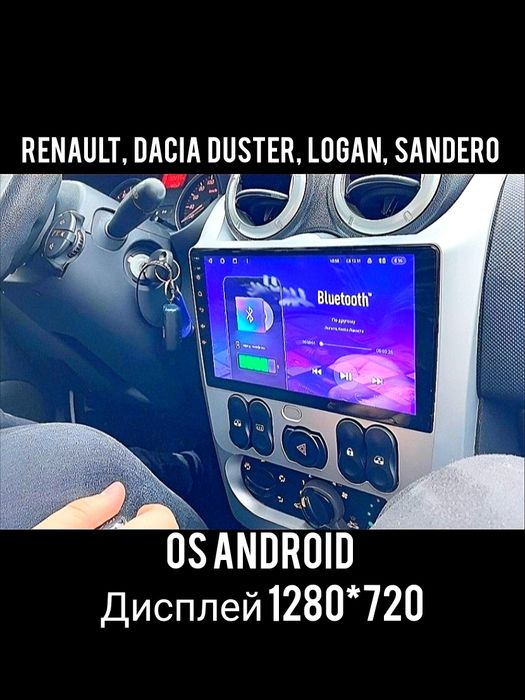 Магнітола Android Dacia/Renault Duster Logan Sandero | GPS USB + рамка