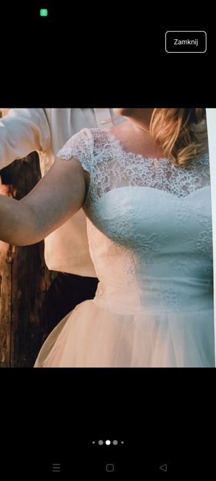 Krótka suknia ślubna Boho XL L 44 46