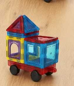 Duże Klocki Magnetyczne 3D 45 elementów Konstrukcyjne Magnetic Panele