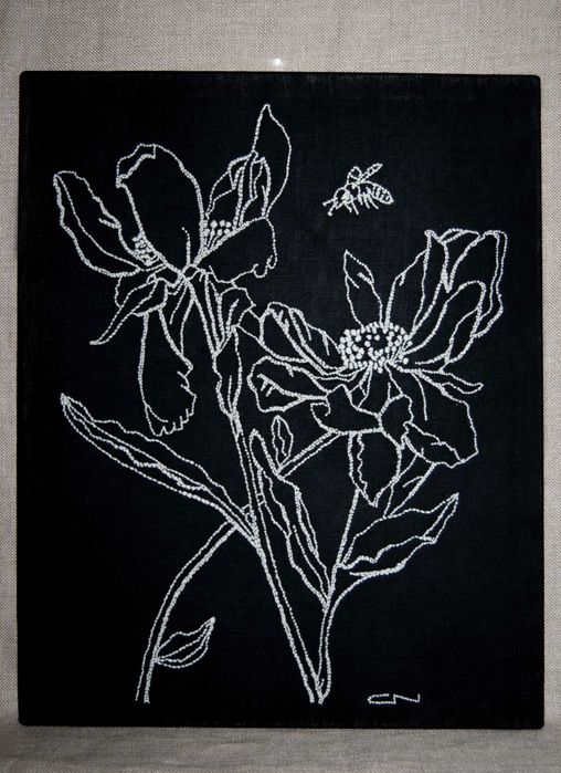 Вишита картина "Квіти"