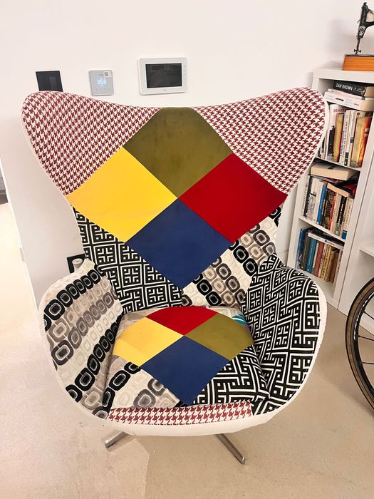 Poltrona patchwork giratória