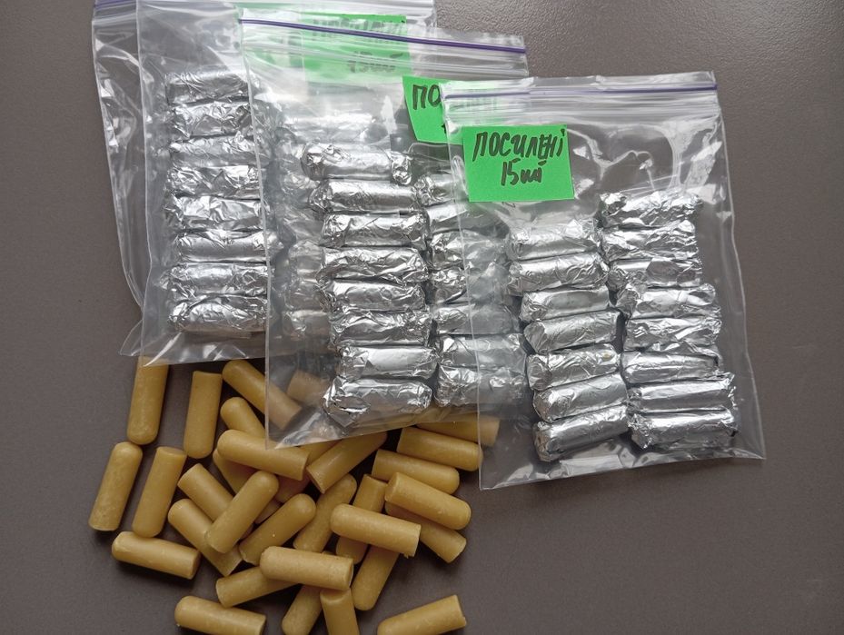 Свічки прополісні Посилені,Геморой,Тріщини, Вузли, Свербіж, Простатит