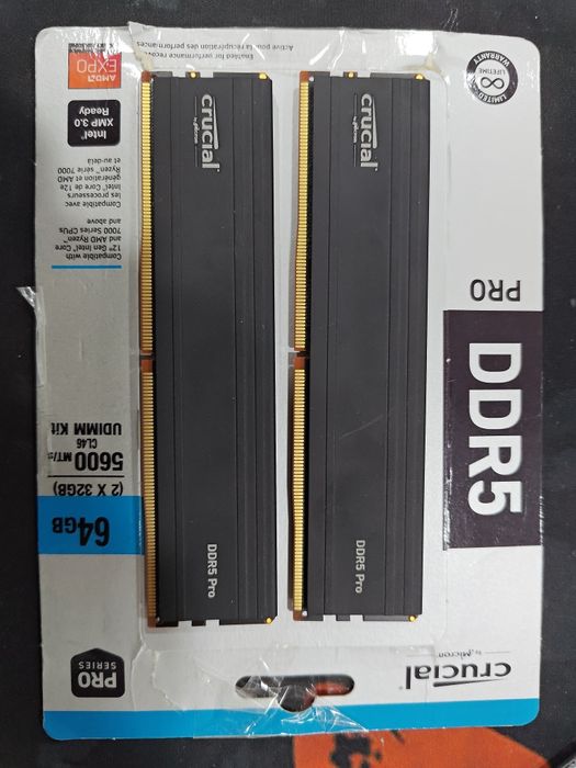 Оперативна пам'ять Crucial Pro DDR5 2x32gb 5600Mhz