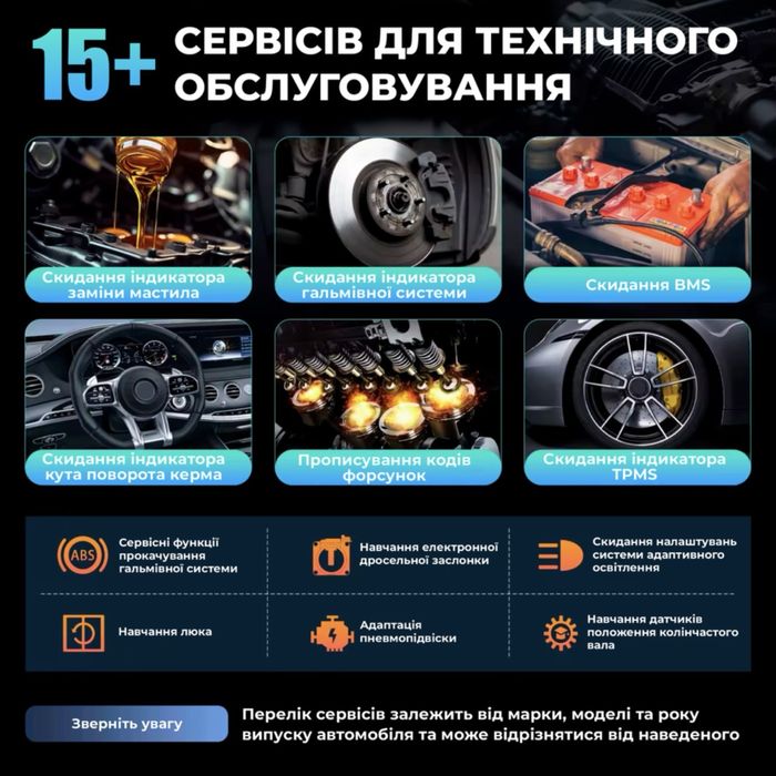 ‼️Автосканер Kingbolen Ediag Elite 15 сервісних, для діагностики авто