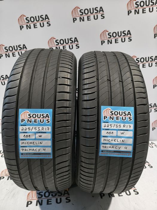 2 pneus semi novos 225-55R17 Michelin - Oferta dos Portes