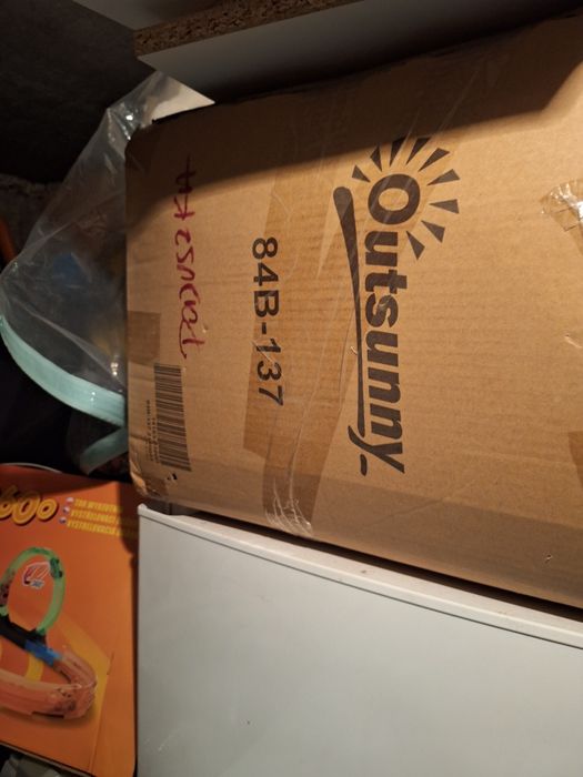 Poduszka na ławkę lub huśtawkę ogrodową szara Outsunny 100x49