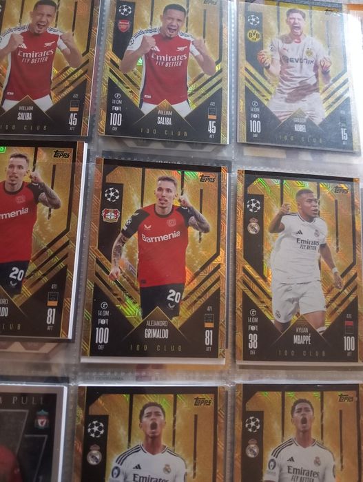 Cartas de coleção Topps.