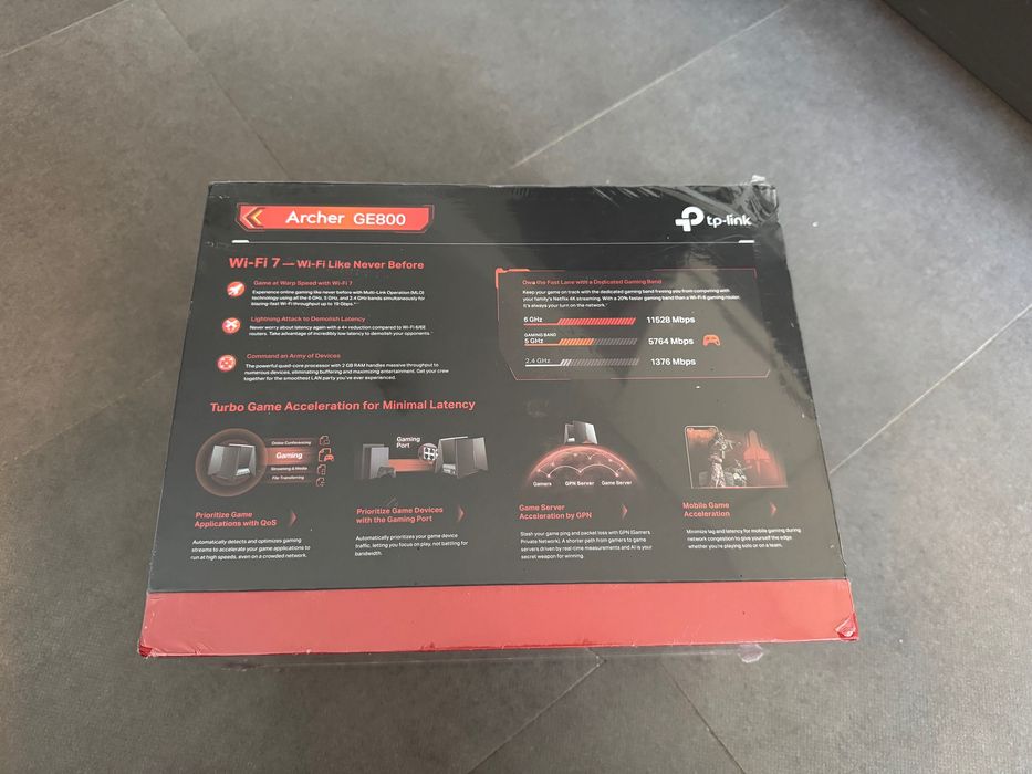 Nowy Router TP-Link Archer GE800 Gamingowy WiFi 7 BE19000 GW36m