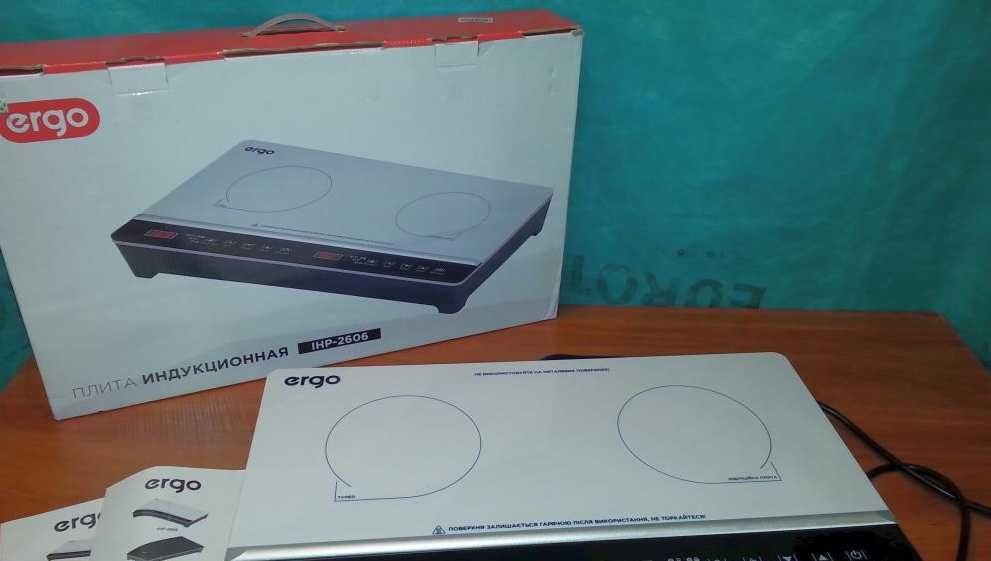 плита настольная  переносная индукционная  ERGO IHP-2606 1800W+1300W