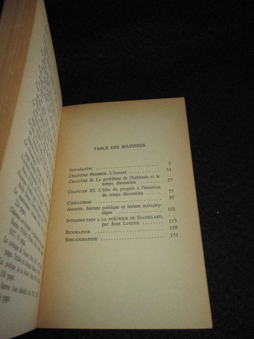 Livro L'Intuition de l'instant Gaston Bachelard