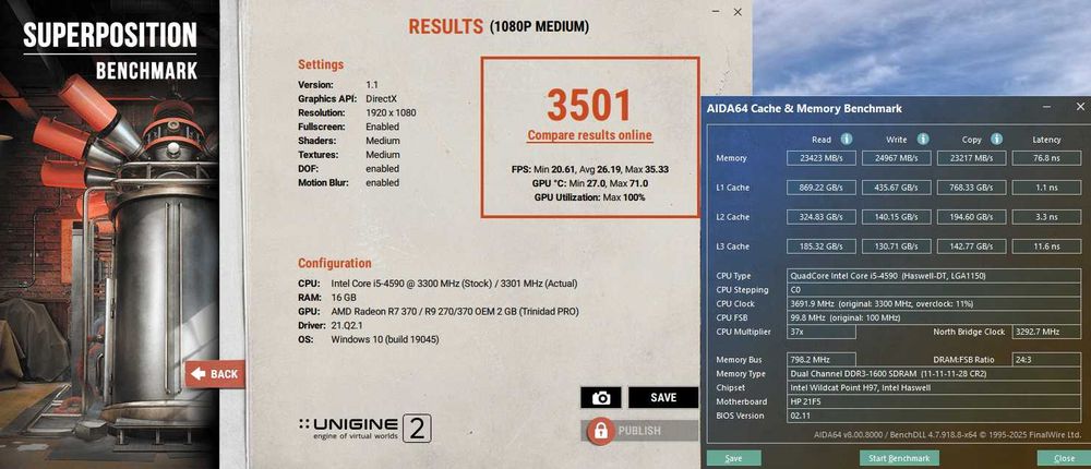 Ігровий ПК i5 4590 16 ОЗУ R9 270 2GB SSD+HDD Intel 4 Ядра 3.70 GHz