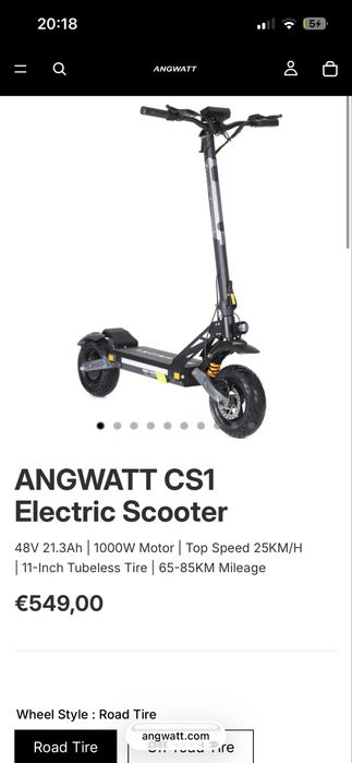Angwatt cs1 trotinete electrica