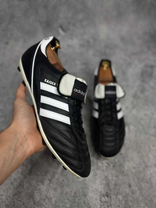 Buty piłkarskie Adidas Kaiser 5 Liga FG korki czarne skóra rozmiar47,5