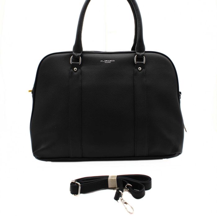 Czarna torebka damska aktówka Flora&Co torba na laptopa