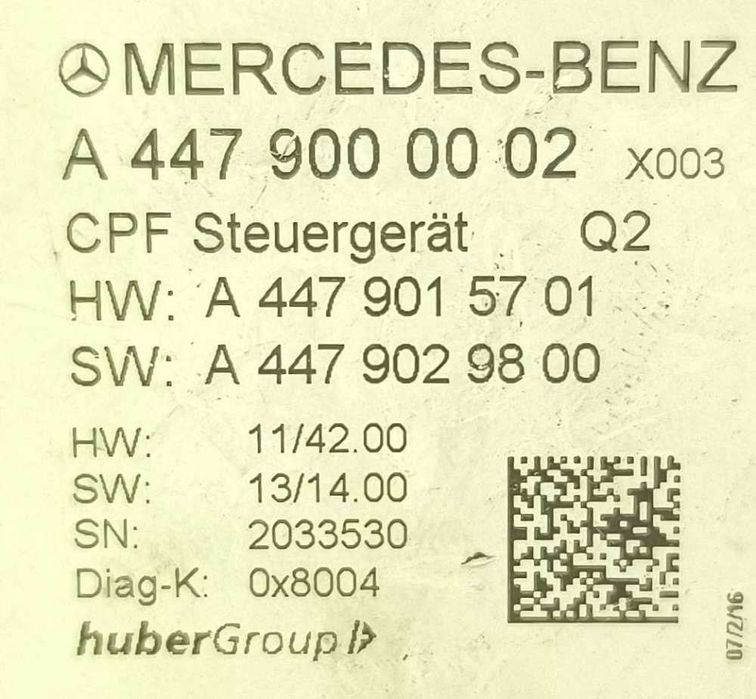 Módulo Eletrónico A4479000002 - MERCEDES-BENZ VITO Autocarro