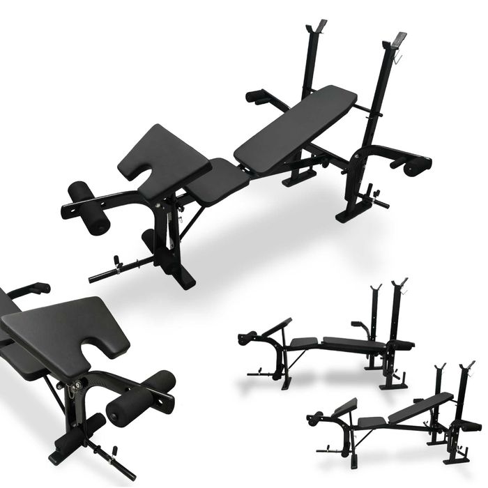 Ławka ławeczka treningowa ze stojakami regulowana z modlitewnik