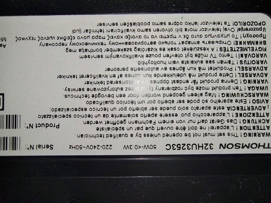 Telewizor Thomson 32 cale uszkodzony