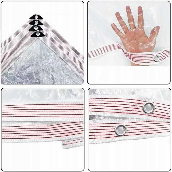 Plandeka Ogrodowa Tarasowa Przezroczysta Ogrodu 4x4m i INNE ROZMIARY