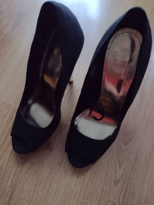 Nowe czarno złote szpilki 39 h&m