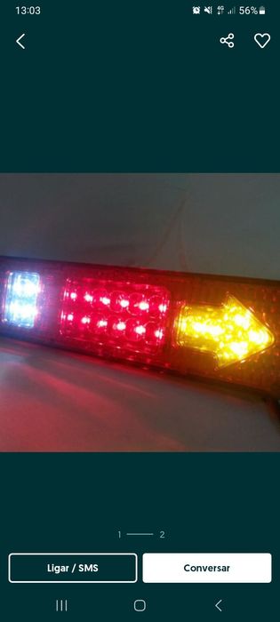 Faróis  de reboque em led.