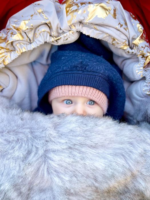 Śpiworek premium Bjallra z futerkiem spacerówka gondola pasuje Cybex