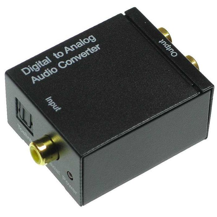 Cyfrowy konwerter audio na analogowy SPDIF coaxial i optyczny DAC RCA