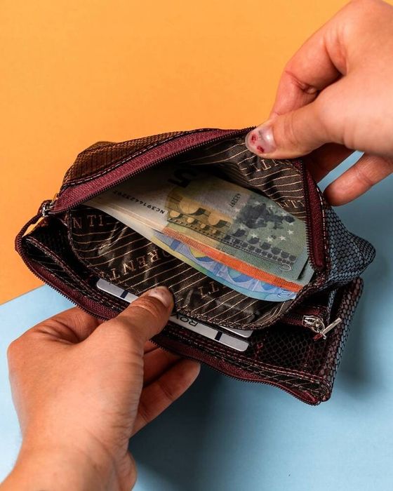 duży portfel damski na zamek z cyrkoniami - lorenti