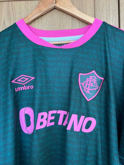 Camisa Fluminense III "Cartola" 23/24 Torcedor Umbro - Verde e Rosa