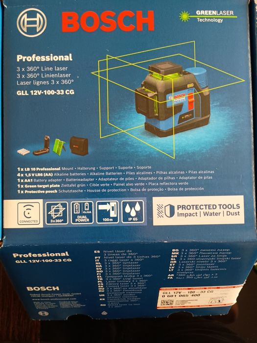 Laser liniowy BOSCH GLL 12V-100-33 CG  0601065400