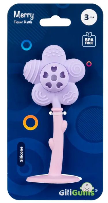 Grzechotka radosny kwiatek, fioletowy. Dumel Discovery. Nowy Produkt