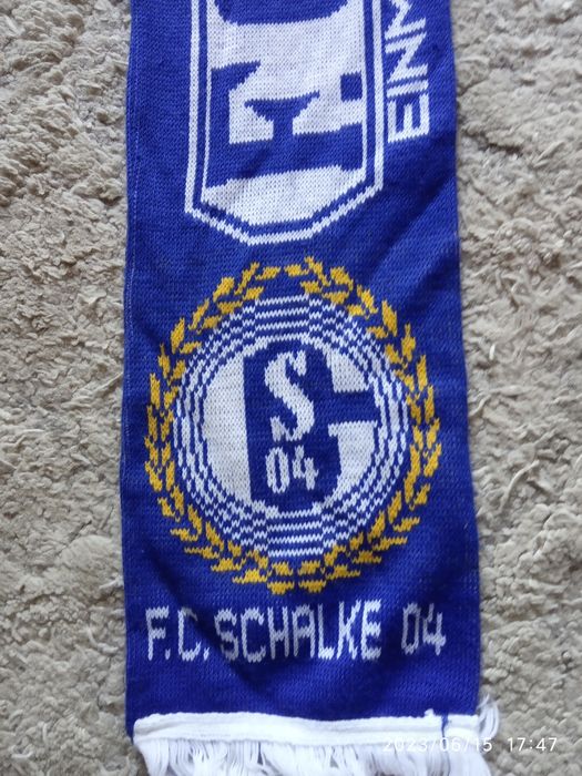 Szalik Schalke 04 Gelsenkirchen dwustronny oldschool retro