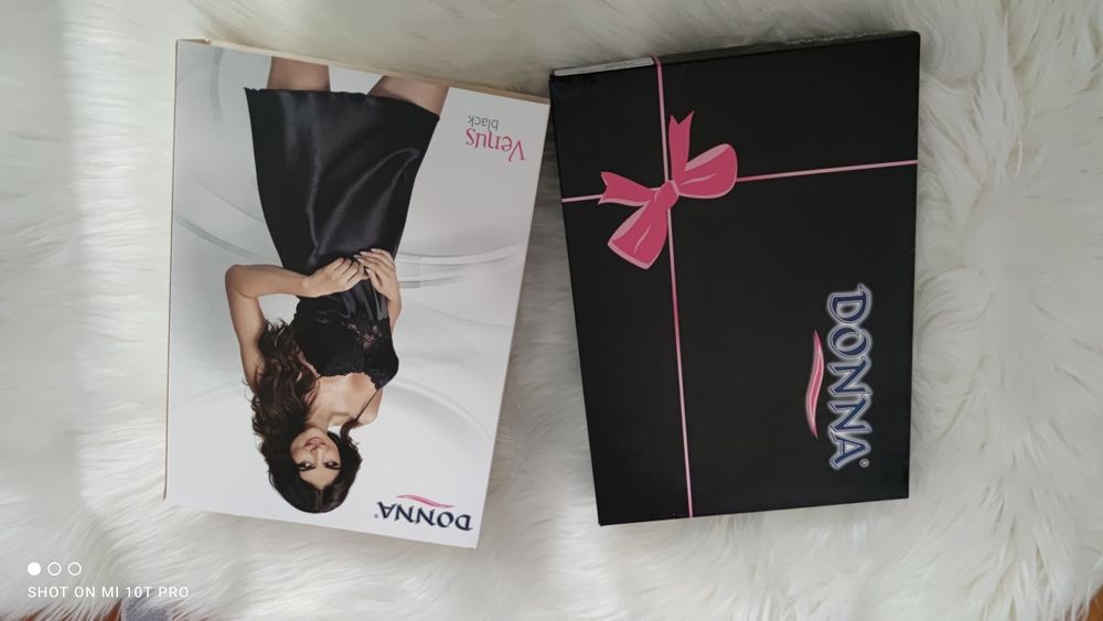 Koszulka nocna damska czarna S Donna