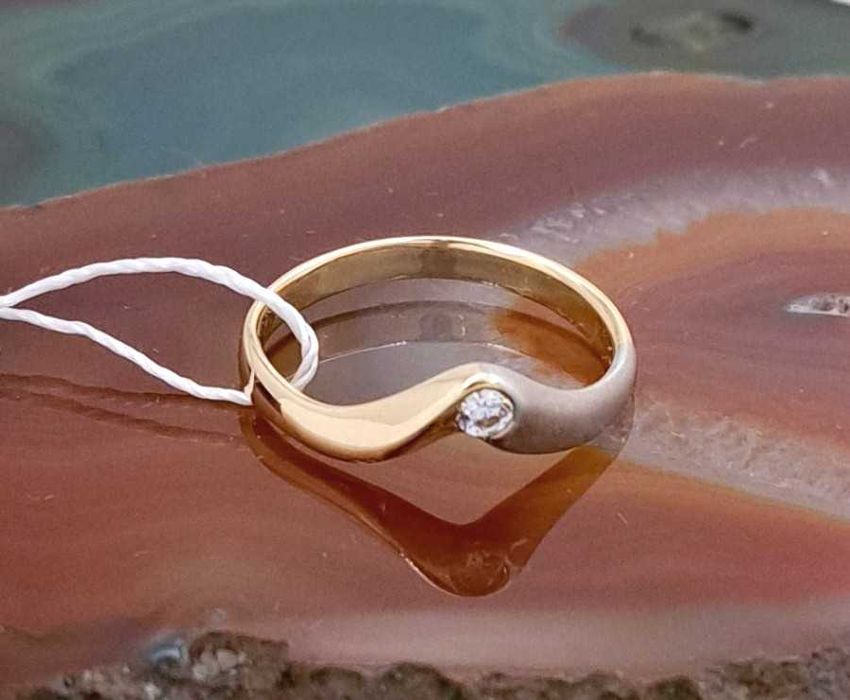 WYPRZEDAŻ !-25% Pierścionek r.14 Złoty pr.585 subtelny Z-836