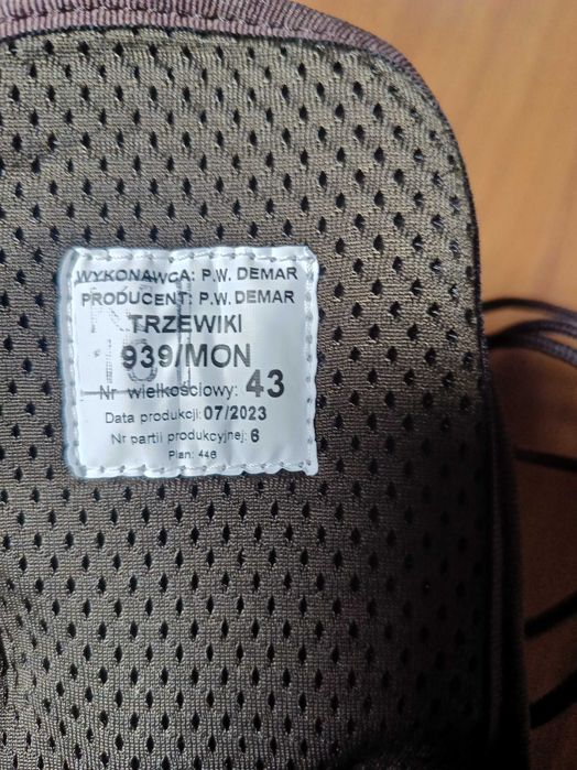 Buty MON wz.939 roz.43