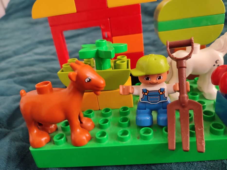 LEGO Duplo oryginalne rolnik, koń, koza, dom z pozostałymi klockami
