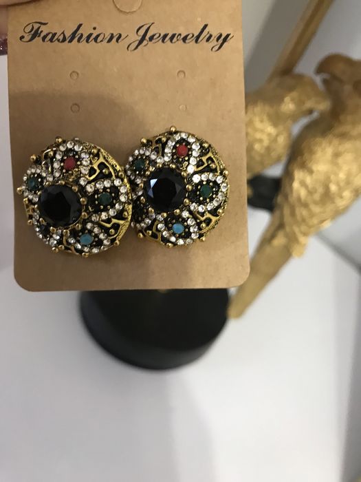 Kolczyki zapięcie angielskie retro vintage