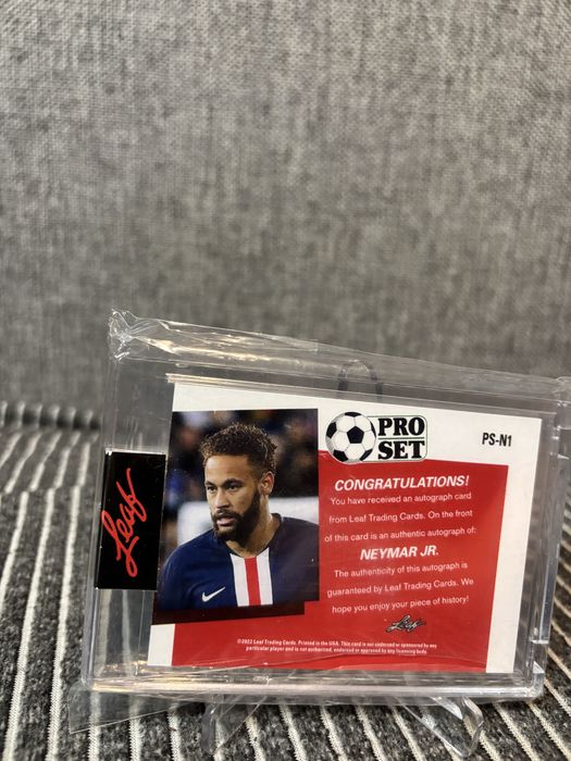 2022 leaf  pro set neymar jr autograf 10/24 jersey number