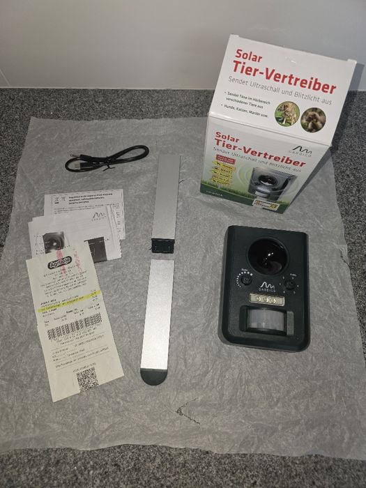 Repelente animal solar e bateria