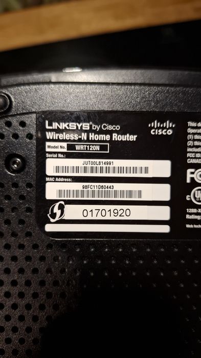 Linksys Cisco WRT120N router wifi z zasilaczem