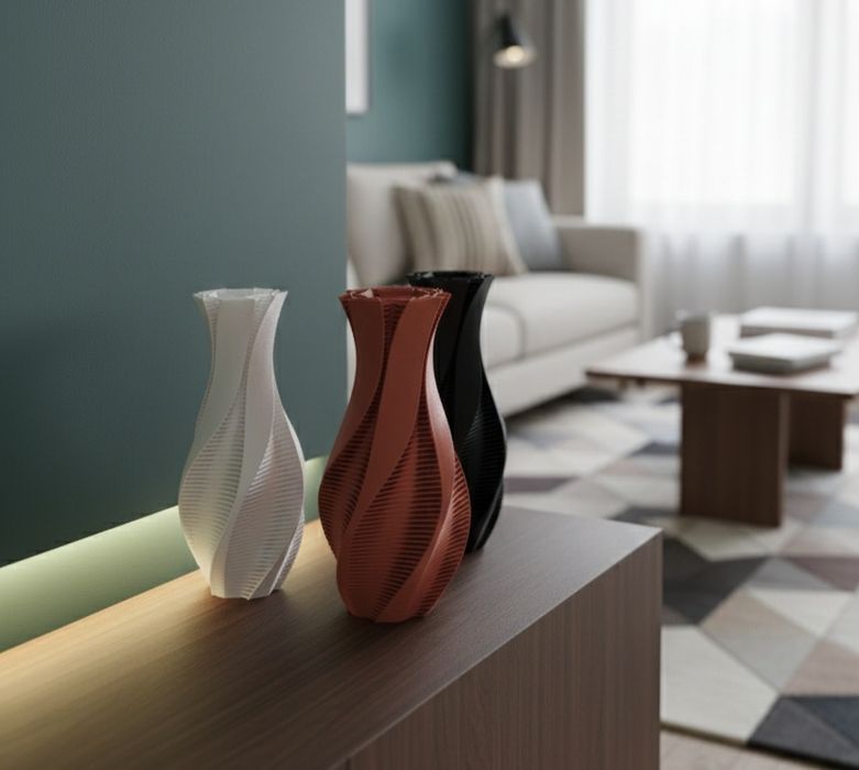 Trio de vasos decorativos