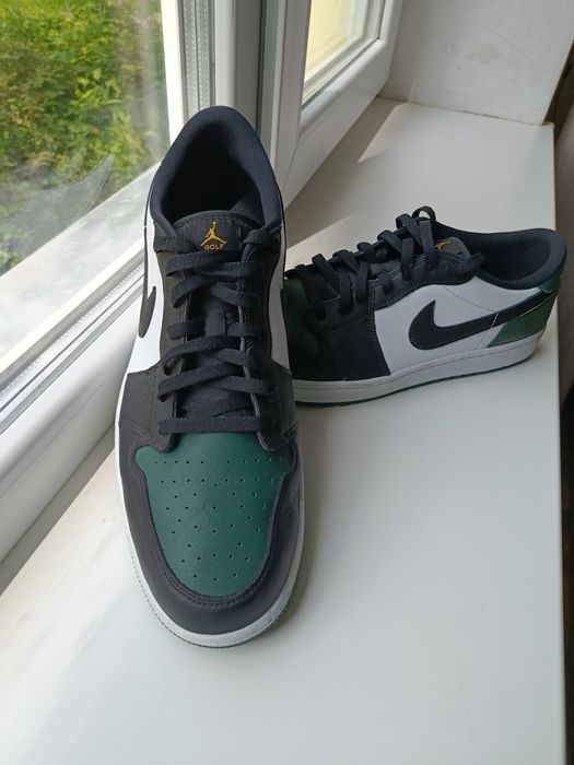 Кросівки NIKE AIR Jordan 1 Low G Black/Green розмір 48,5. Оригінал