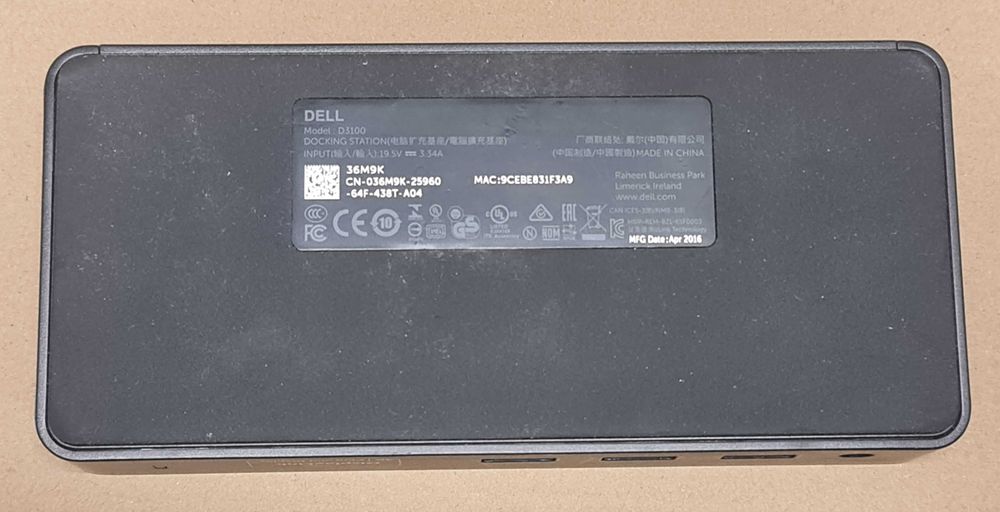 Dock Station Dell D3100 4K USB 3.0