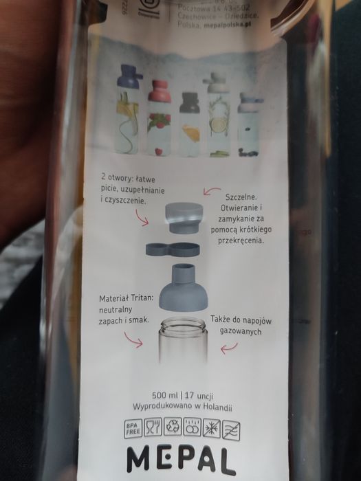 Bidon 500ml nowy, do wody i napoji gazowanych