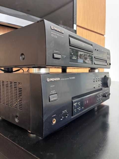 Pioneer SX-305RDS (amplituner) + odtwarzacz CD , lata 90 te