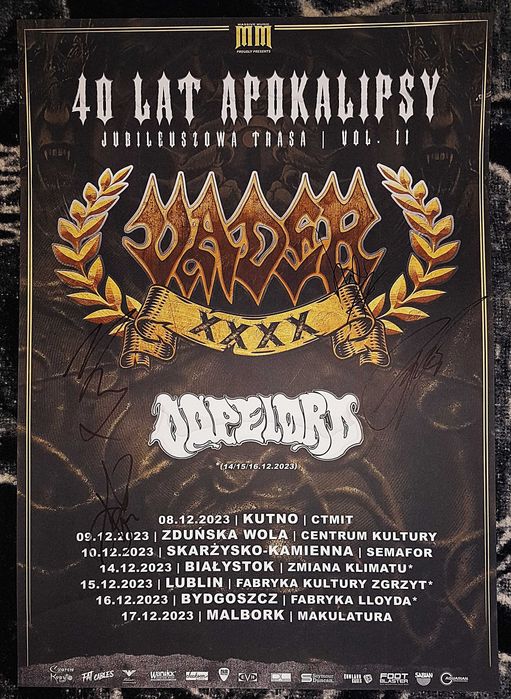 Plakat Vader Podpisany Autografy