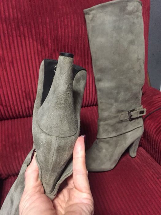 Сапоги  женские, натуральная замша