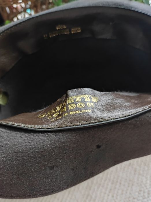 Kapelusz 59cm Christys' London szary elegancki vintage nakrycie głowy