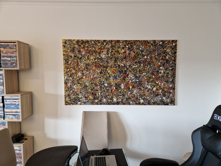 Quadro "Trilho Primário" - pintura abstracionismo 2025 01