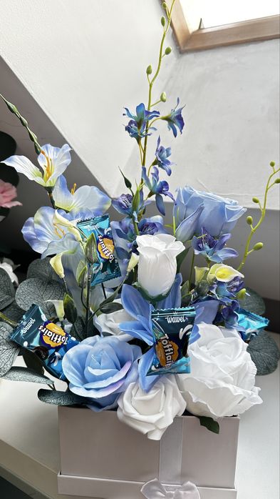 Flowerbox niebieski cukierkowy